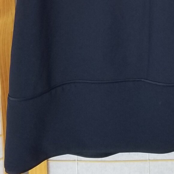 Tahari Navy Blue Dress Size 12 Esmarella A-Line 3/4 Sleeve - Picture 8 of 11